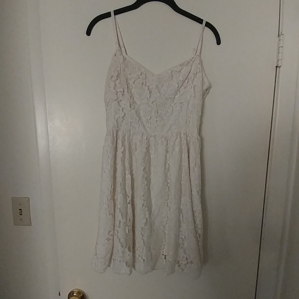 *Talula white lace mini graduation dress